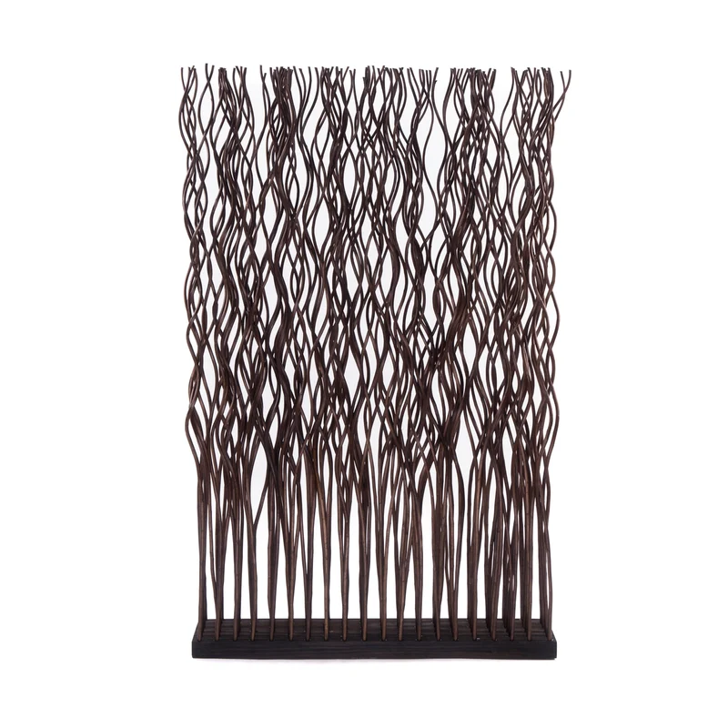 RAUMTEILER "KINKI" | Weidenholz, 110x70 cm | Zweige Paravent | Farbe: braun
