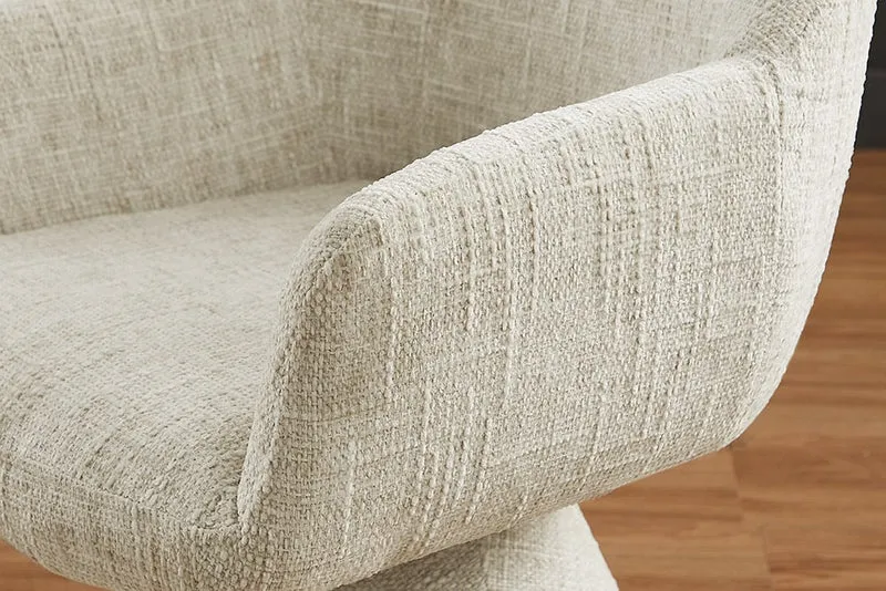 Komfortstuhl mit Drehfunktion BIENTO beige Chenille 180° Auto-Return