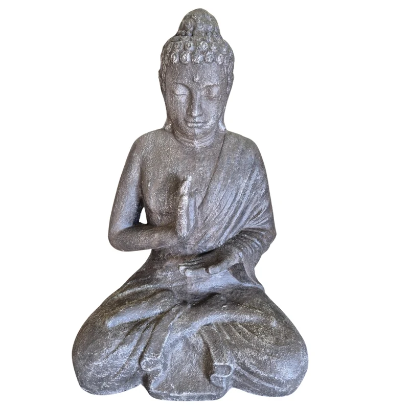 Dekorative Figur BUDDHA PROTECT 80cm anthrazit Garten Indoor