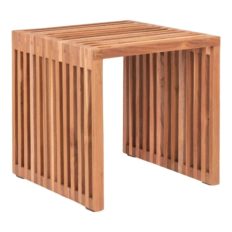 Design Beistelltisch LINETA 40cm Teakholz In-/Outdoor