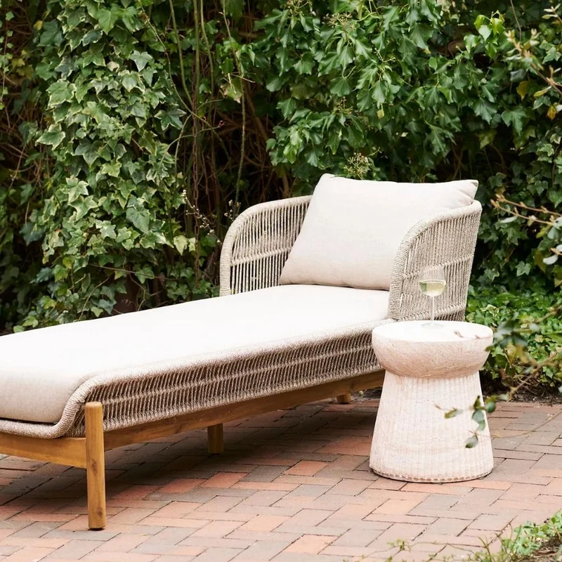 Design Beistelltisch FIBRA 45cm Fieberglass Outdoor Betonoptik