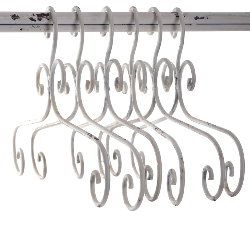 1 KLEIDERBÜGEL "AMELIE" | Metall, weiß, 41 cm | Kleiderhaken