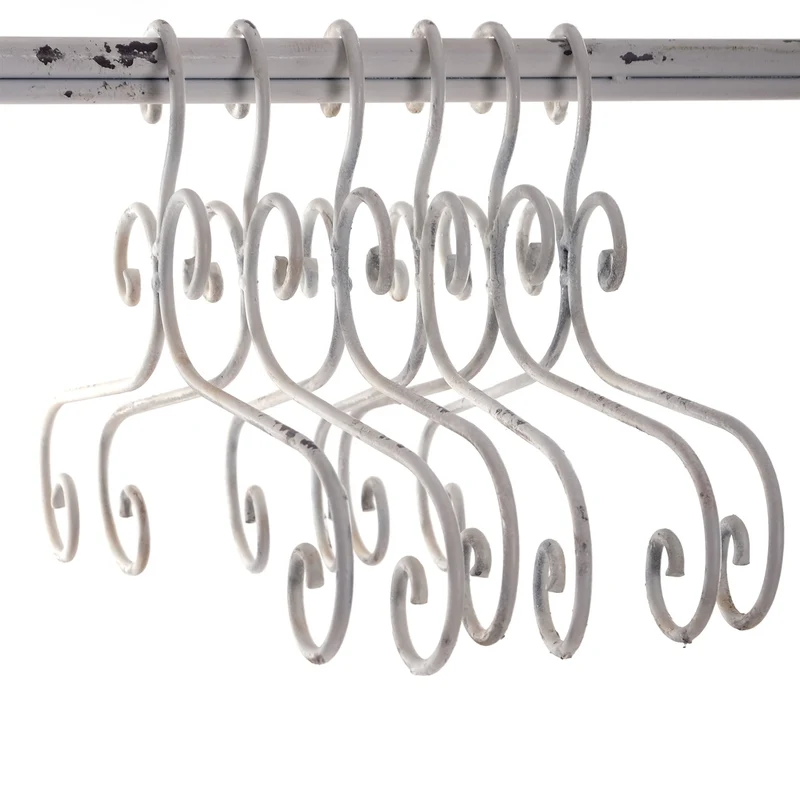 1 KLEIDERBÜGEL "AMELIE" | Metall, weiß, 41 cm | Kleiderhaken