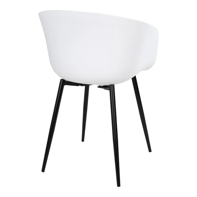 Design Stuhl 2er Set DAVOS weiss Schalensitz