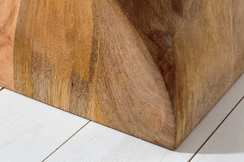 Beistelltisch BELFAST 45cm Mangoholz Hocker natur Handarbeit