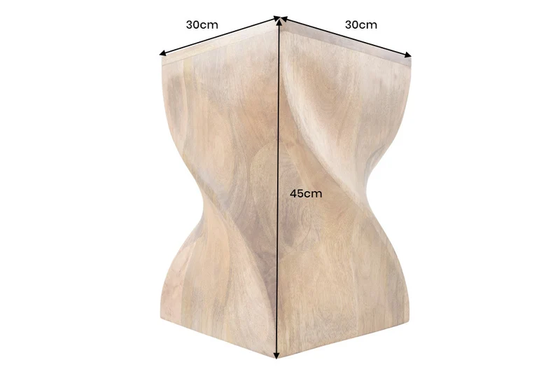 Beistelltisch BELFAST 45cm Mangoholz Hocker natur Handarbeit