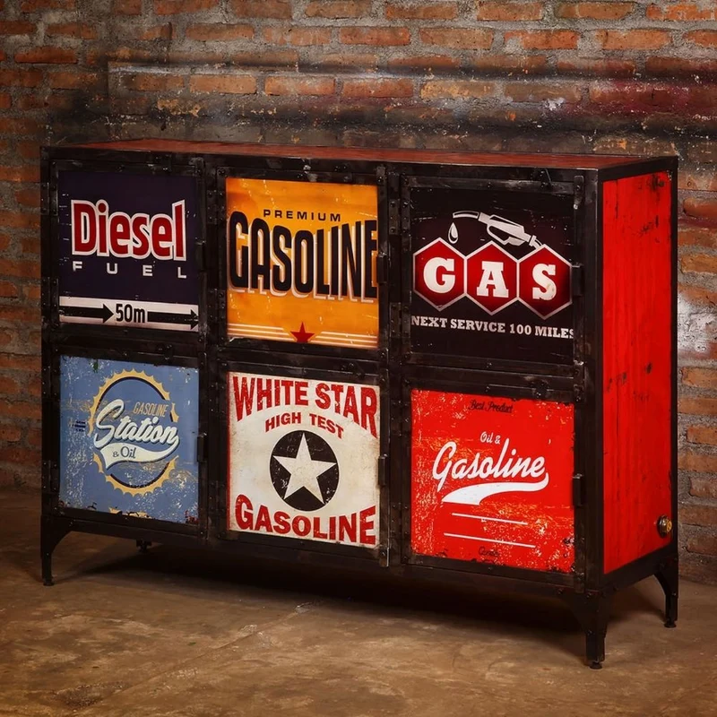 Sideboard LOGAM-DIESEL 145cm recyceltes Metall Kommode Anrichte