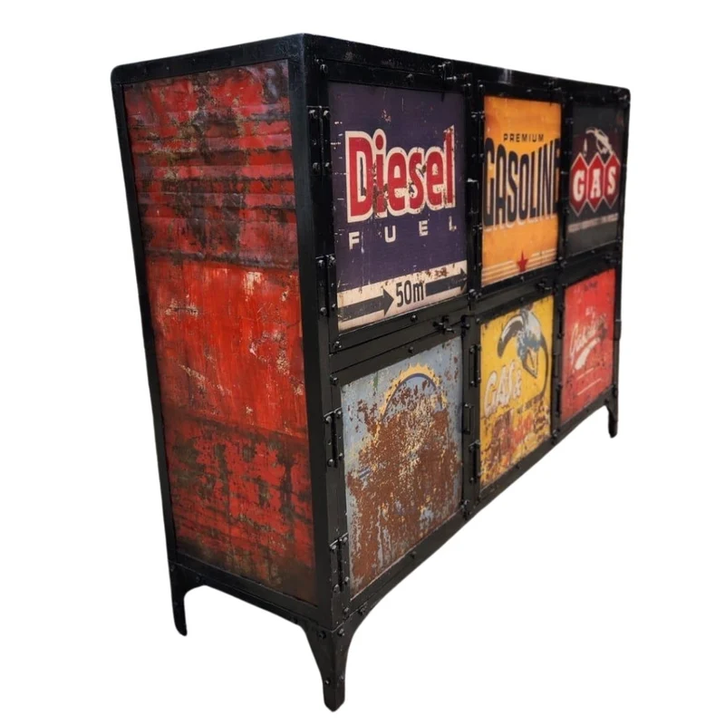 Sideboard LOGAM-DIESEL 145cm recyceltes Metall Kommode Anrichte