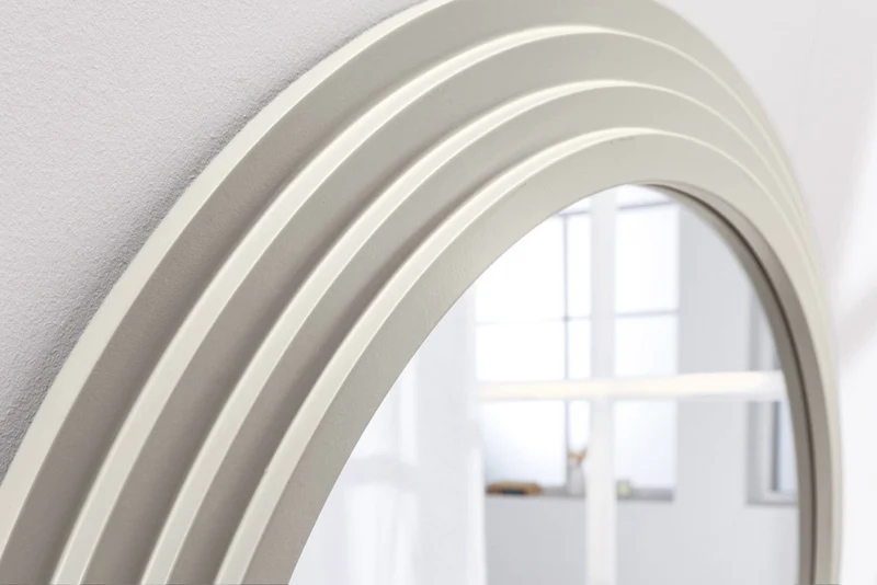 Design Rundbogen Spiegel 160x80cm FORMOSA weiss Wandspiegel