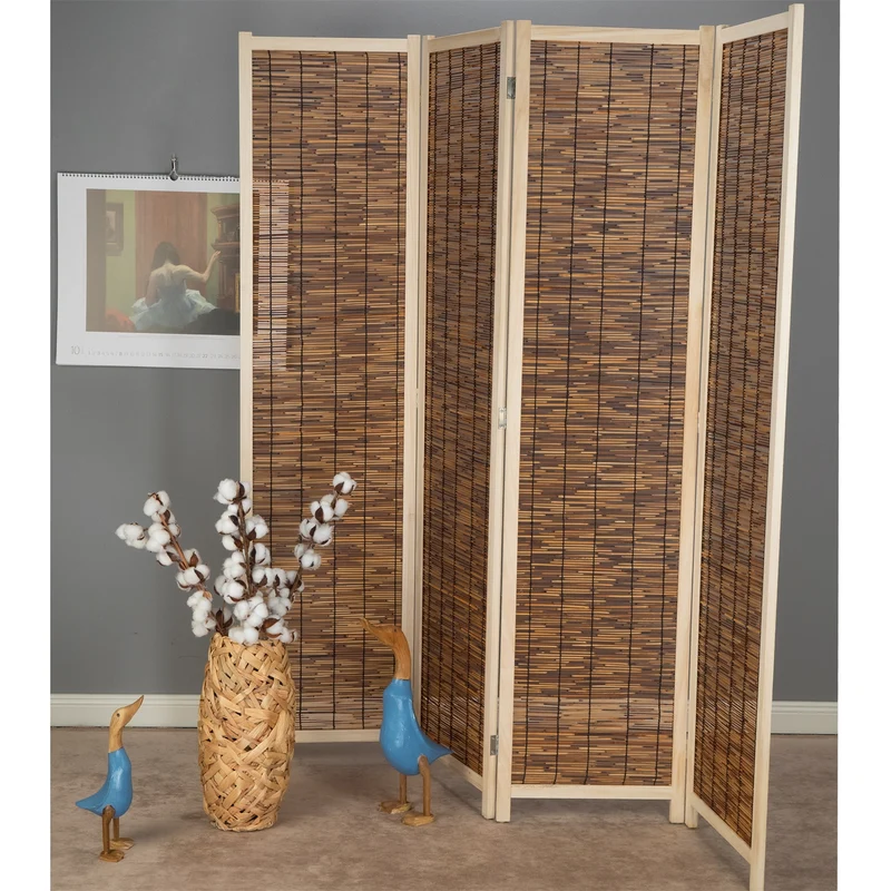 RAUMTEILER "GRAN PLAYA" | Schilfrohr, 170x160 cm | Paravent | Farbe: dunkelbraun