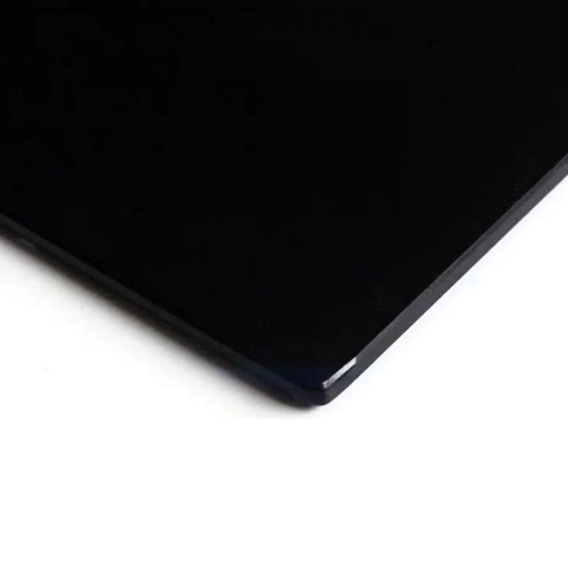 Glasplatte TERRY 50x50cm schwarz 8mm quadratisch gehärtetes Glas