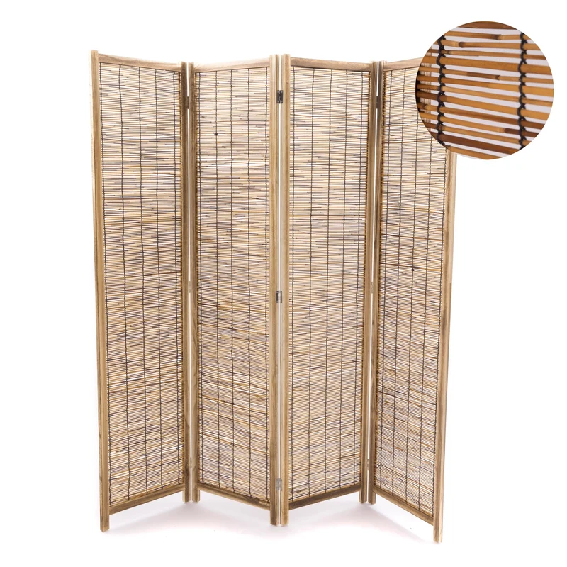 RAUMTEILER "GRAN PLAYA" | Schilfrohr, 170x160 cm | Paravent | Farbe: braun