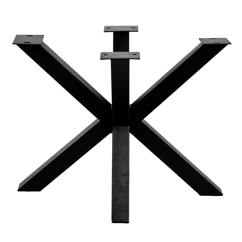 Esstischgestell DIVE CROSS Schwarz pulverbeschichtet
