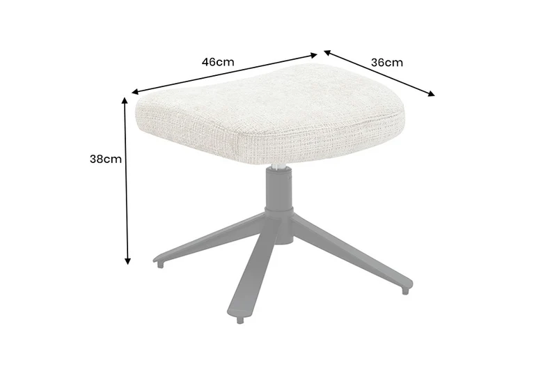 Drehbarer Hocker HEAVEN champagner-beige Strukturstoff