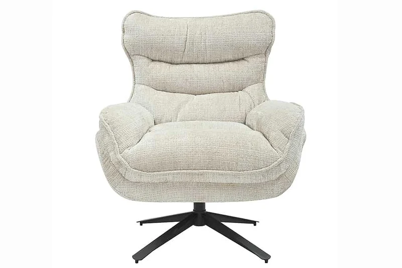 Drehbarer Loungesessel HEAVEN champagner-beige Strukturstoff