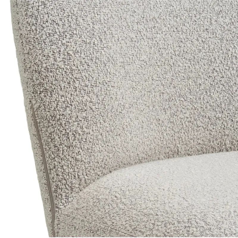 Drehstuhl mit Auto-Return-Funktion SOPHIE sand Bouclé grau Gestell