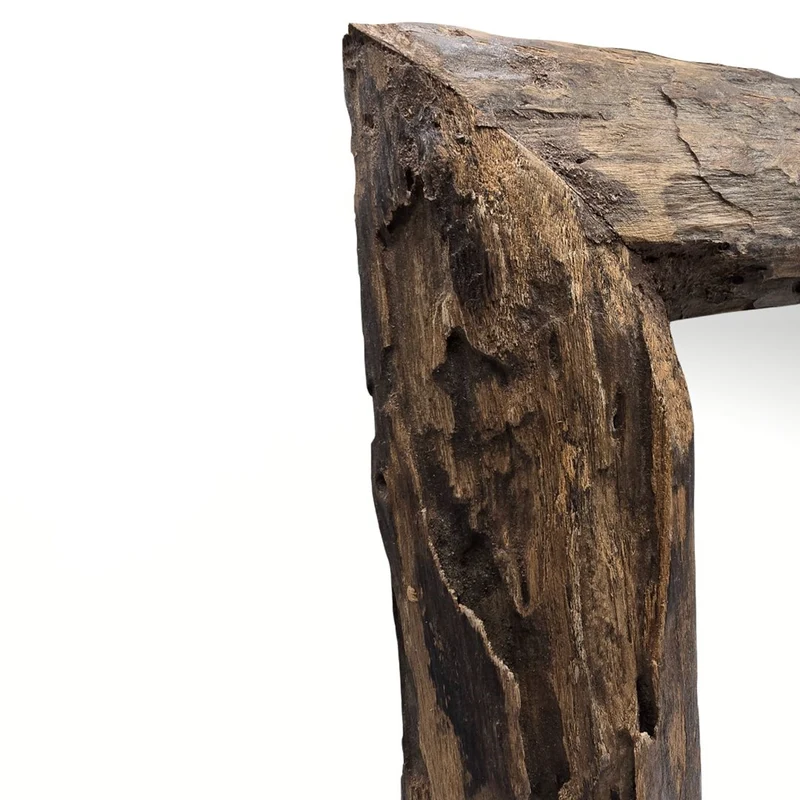 HOLZ SPIEGEL "HENNES" | 60x60cm, Massivholz | Flurspiegel, Wandspiegel