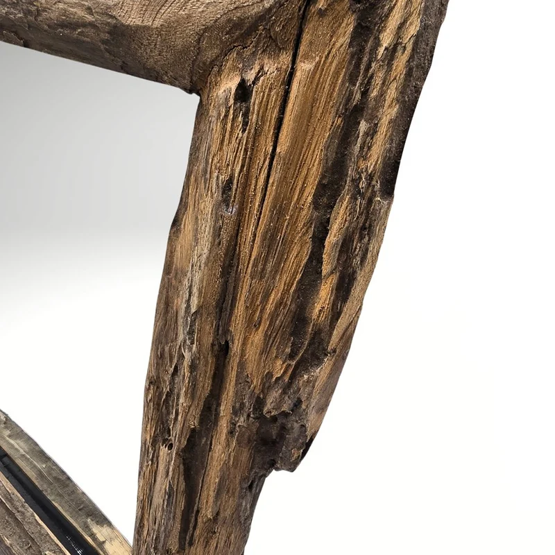 HOLZ SPIEGEL "HENNES" | 60x60cm, Massivholz | Flurspiegel, Wandspiegel