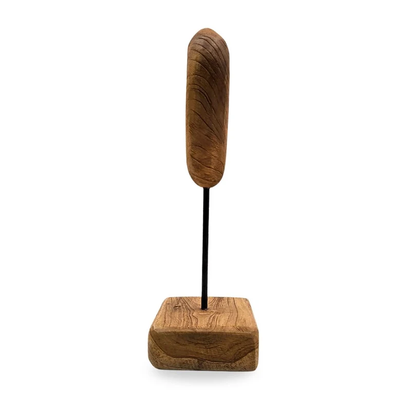 HERZ SKULPTUR "HEARTBEAT" | Teakholz | Wurzelholz Herz Figur