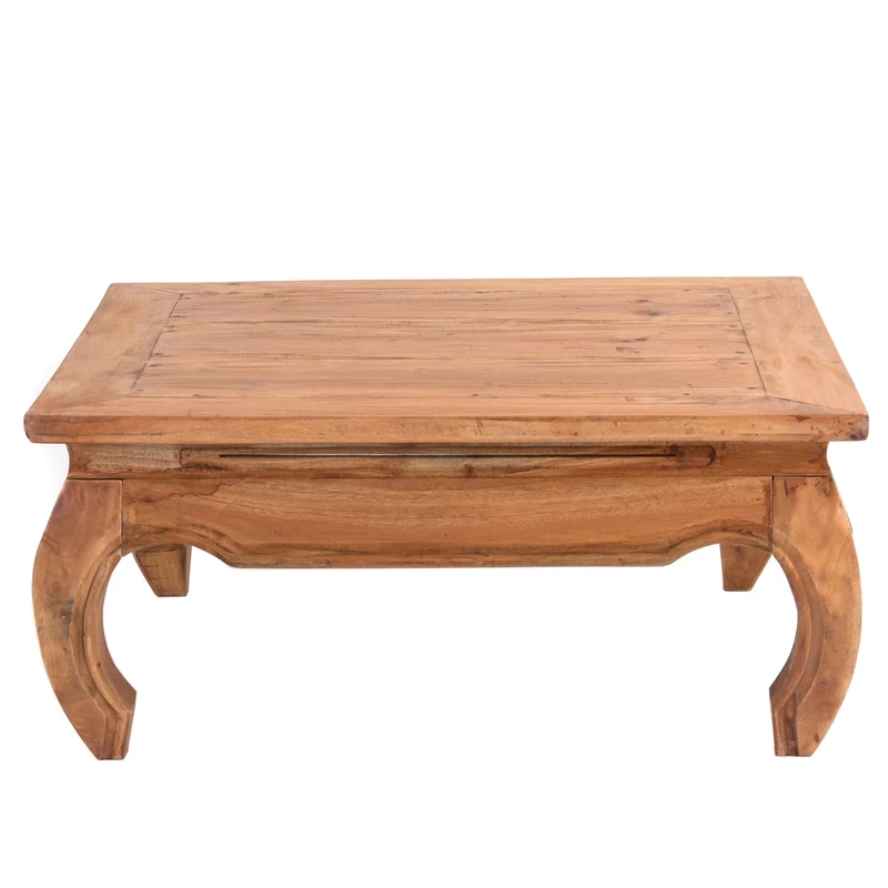 OPIUMTISCH "EAST 80" | 80x80x36 cm, Mahagoni | Beistelltisch | Farbe: 08 honigfarben gewachst