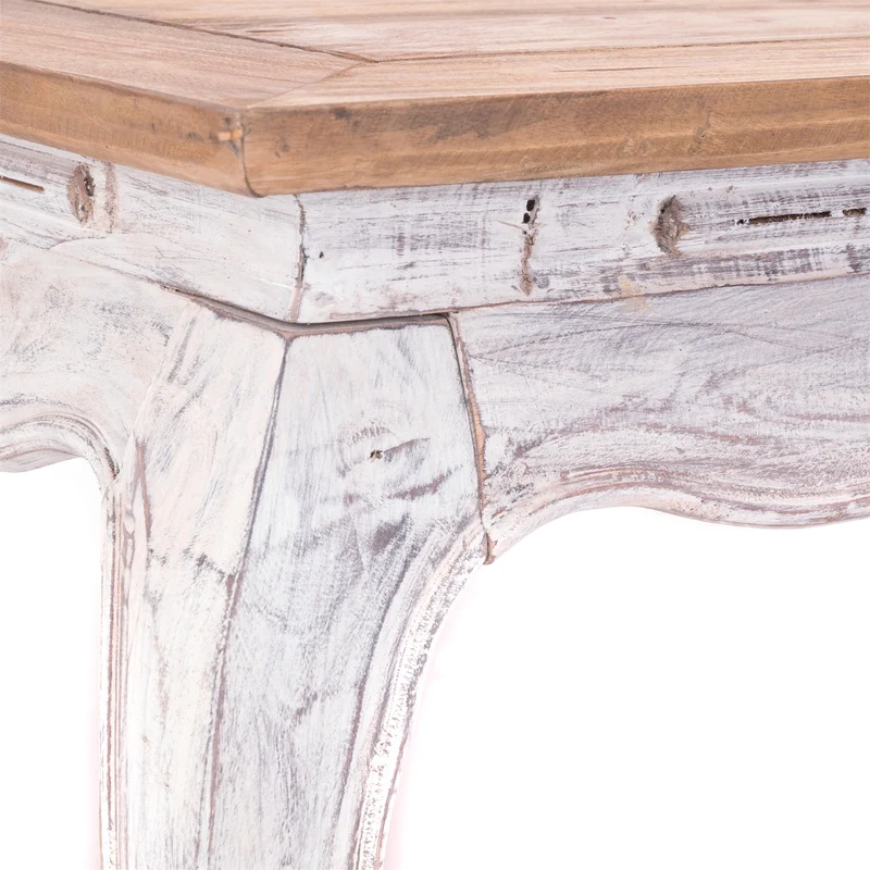 OPIUMTISCH "EAST 80" | 80x80x36 cm, Mahagoni | Beistelltisch | Farbe: 05 weiß-natur