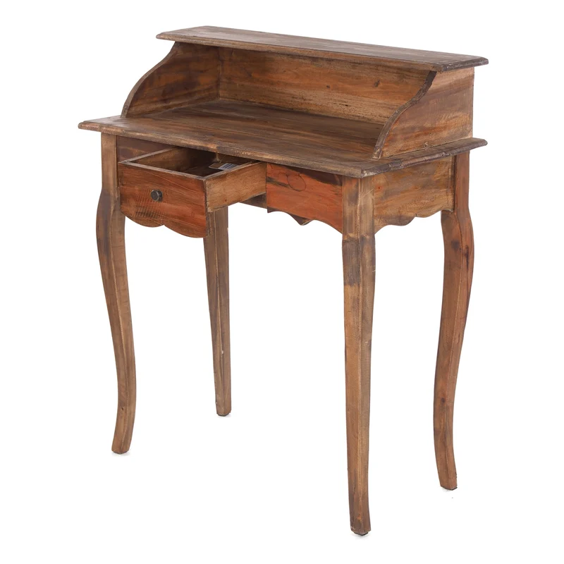 MASSIVHOLZ SEKRETÄR NAPOLEON 92x80cm(HxB) | Massivholz Schreibtisch | Farbe: 02 hellbraun