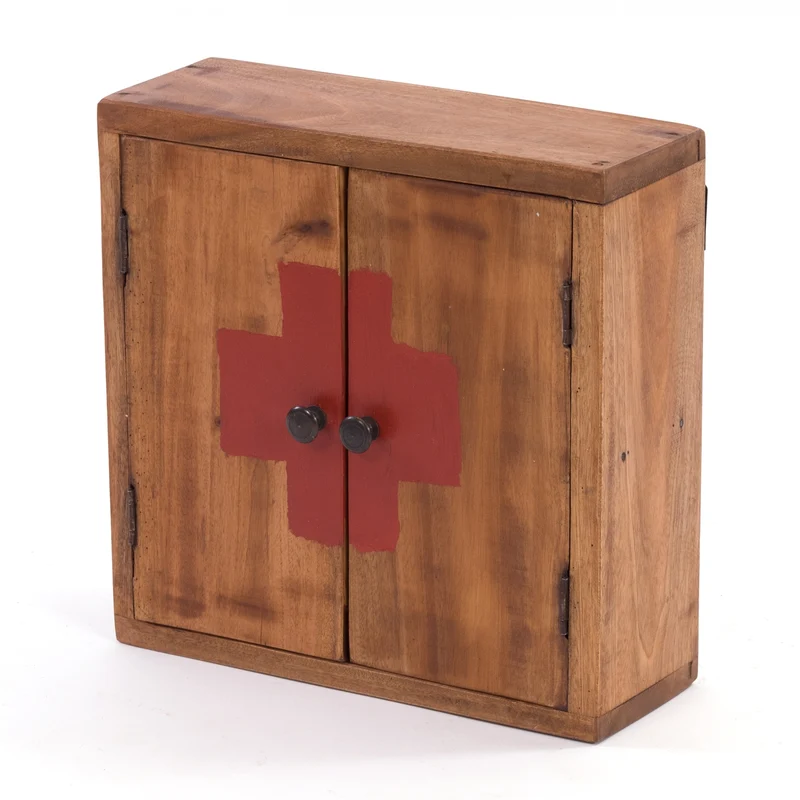MEDIZINSCHRANK MEDIC | 35x35x13cm, Massivholz | Wandschrank | Farbe: 08 honigfarben gewachst