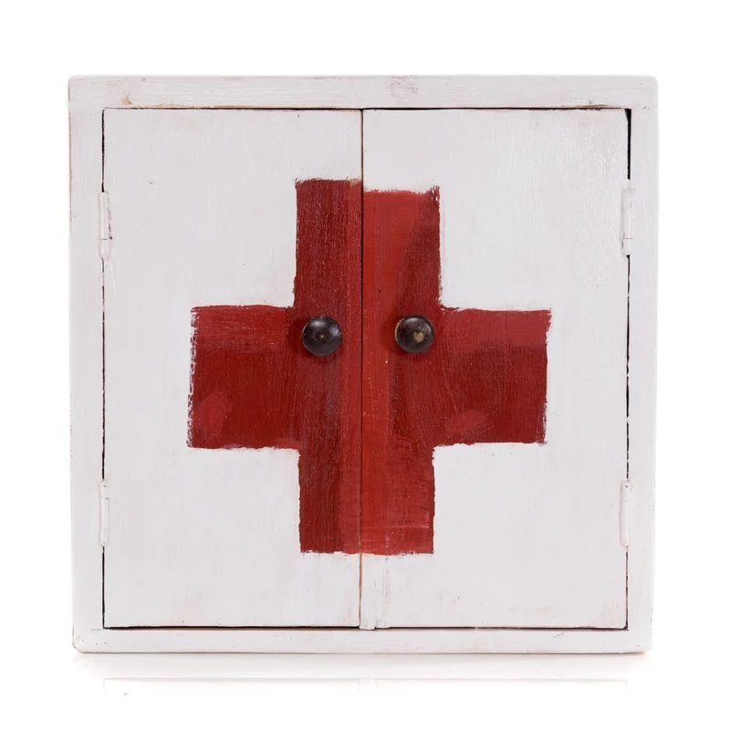 MEDIZINSCHRANK MEDIC | 35x35x13cm, Massivholz | Wandschrank | Farbe: 06 weiß-landhaus