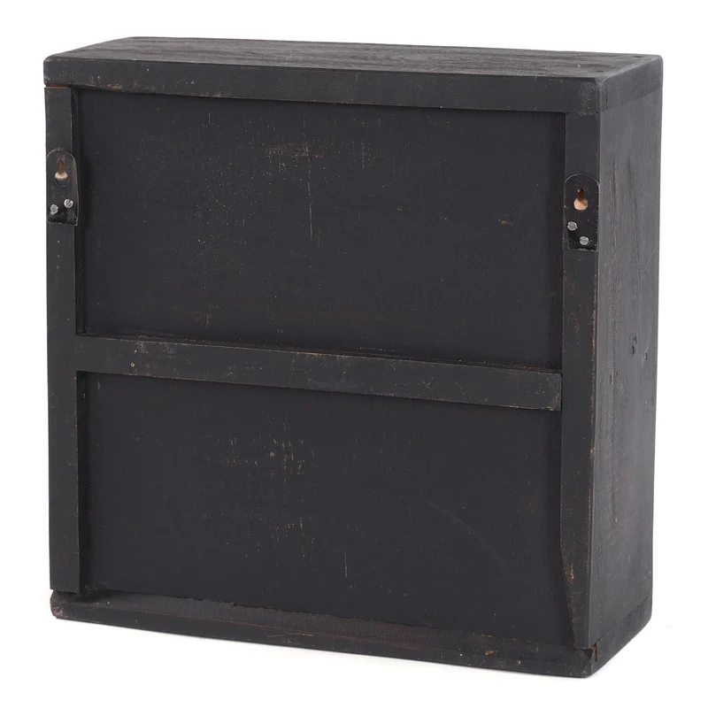 MEDIZINSCHRANK MEDIC | 35x35x13cm, Massivholz | Wandschrank | Farbe: 04 schwarz-natur