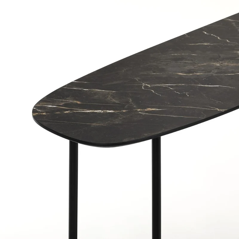 Moderne Design Konsole MARMOL 100cm schwarz Marmor-Optik