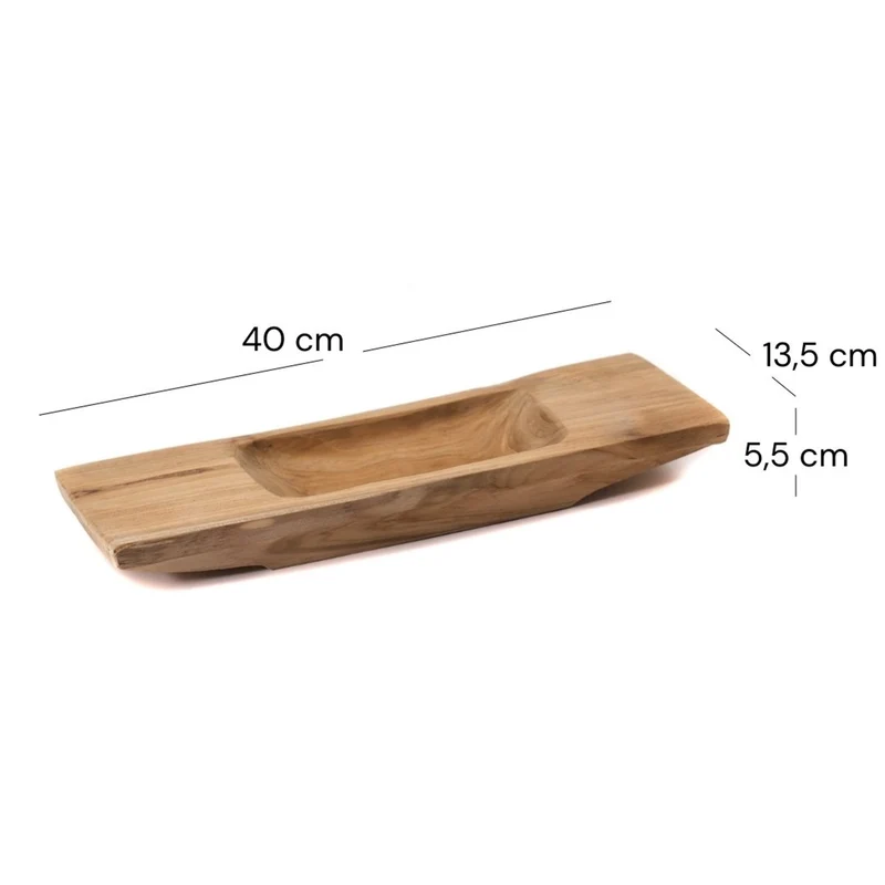 TEAKHOLZ SCHALE "BARCO 40" | Teak | Holz Tablett, Servierschale