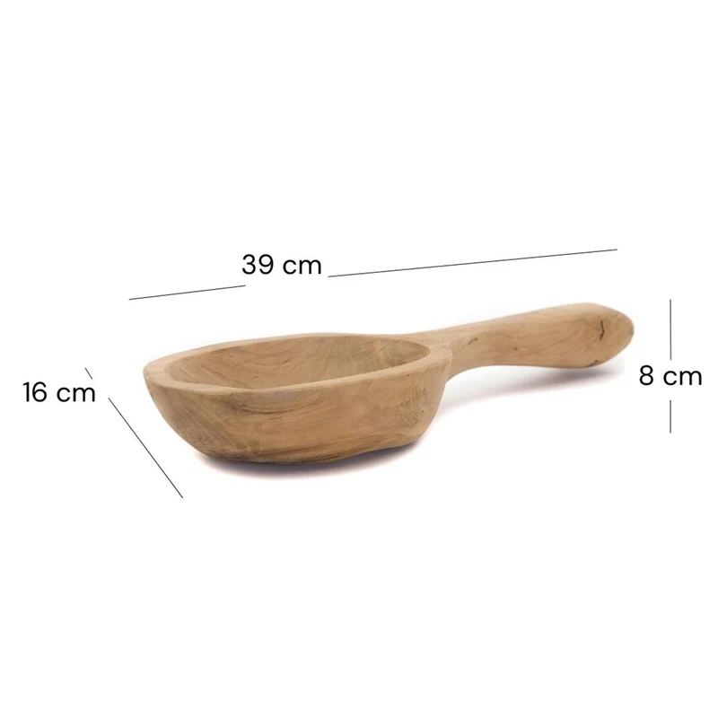 TEAK SCHALE "SCOOP" | Teakholz | Wurzelholzschale Kellenform