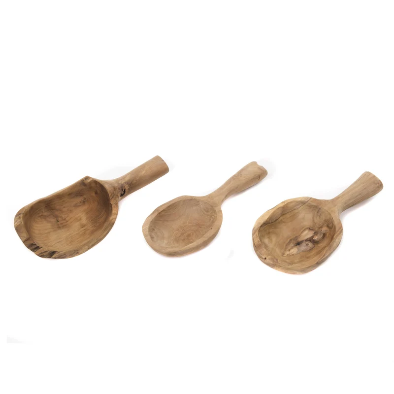 TEAK SCHALE "SCOOP" | Teakholz | Wurzelholzschale Kellenform