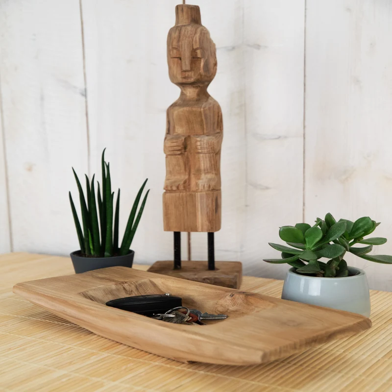TEAKHOLZ SCHALE "BARCO 30" | Teakholz, 30 cm | Holz Tablett