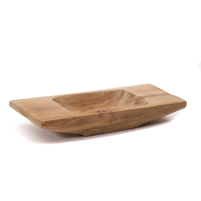 TEAKHOLZ SCHALE "BARCO 30" | Teakholz, 30 cm | Holz Tablett
