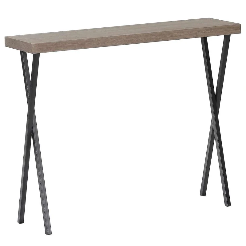 Moderne Konsole GRIGIO 100cm hellgrau Eichen-Optik Metallgestell