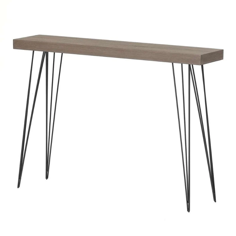 Design Konsole GRIGIO 110cm hellgrau Eichen-Optik Metallgestell