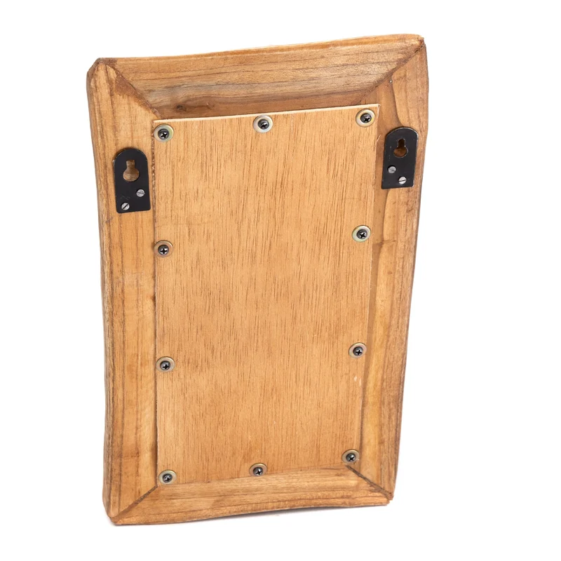 HOLZ WANDSPIEGEL "BASE B" | Massivholz, 35cm | Natur Flurspiegel