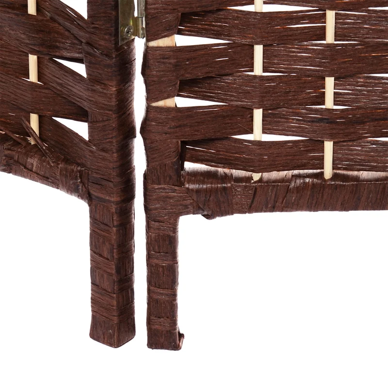 RAUMTEILER "QUINN" | Holz, 168x120cm | Natur Paravent | Farbe: hellbraun