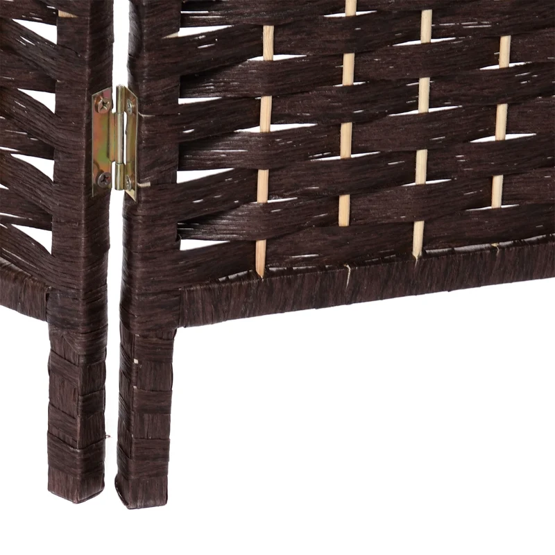 RAUMTEILER "QUINN" | Holz, 168x120cm | Natur Paravent | Farbe: dunkelbraun