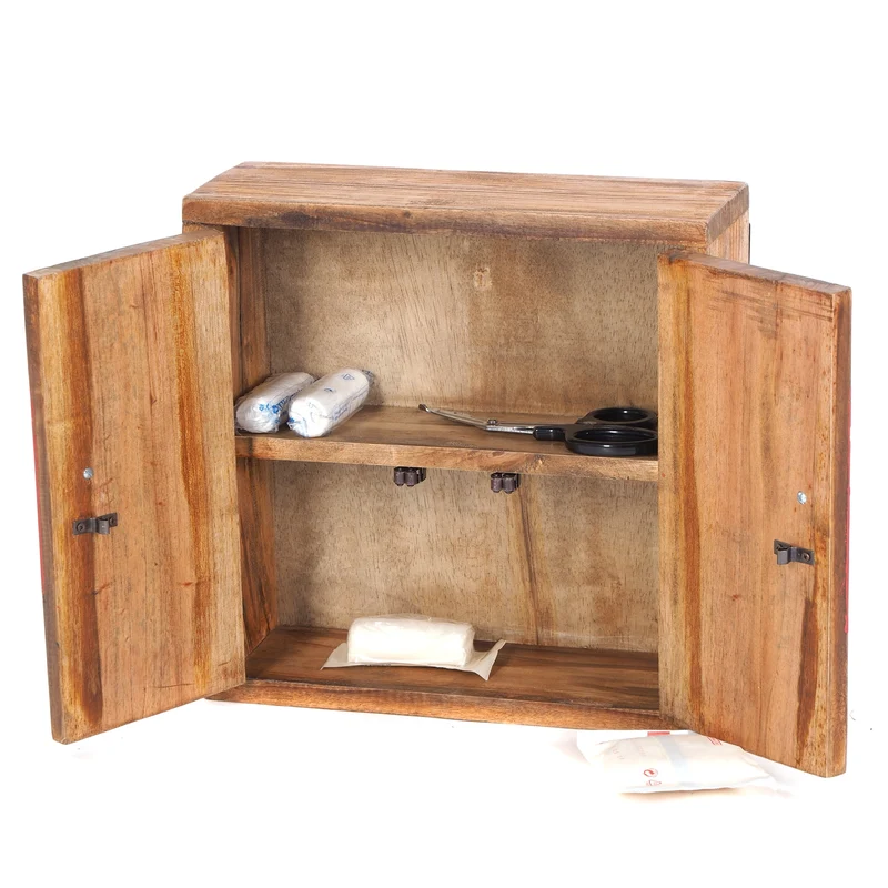 MEDIZINSCHRANK MEDIC | 35x35x13cm, Massivholz | Wandschrank | Farbe: 01 natur-vintage