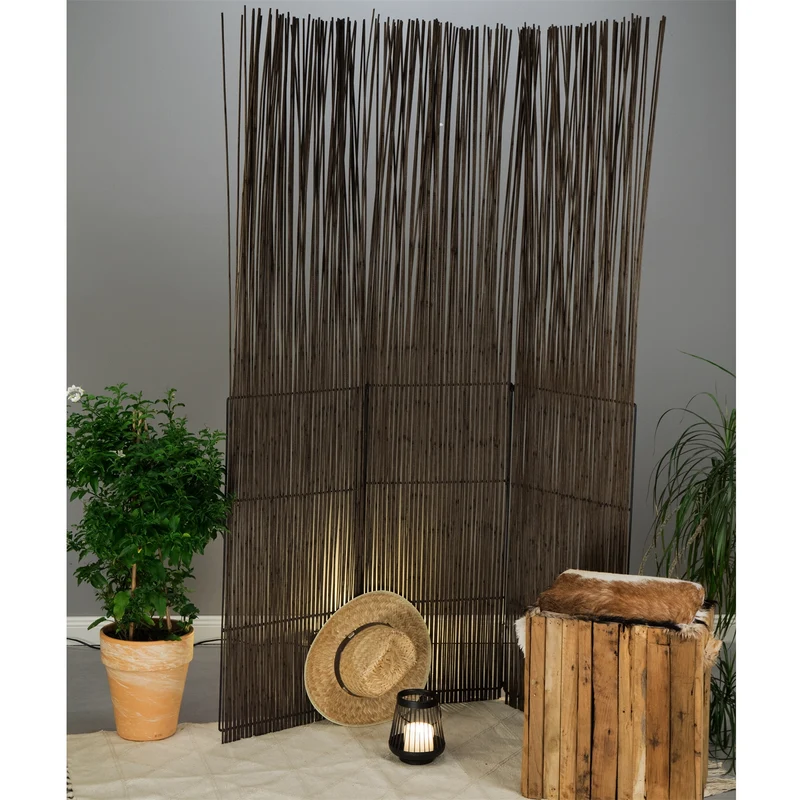 RAUMTEILER "SPIKE" | 170 cm, Weiden | Natur Paravent, Sichtschutz | Farbe: braun