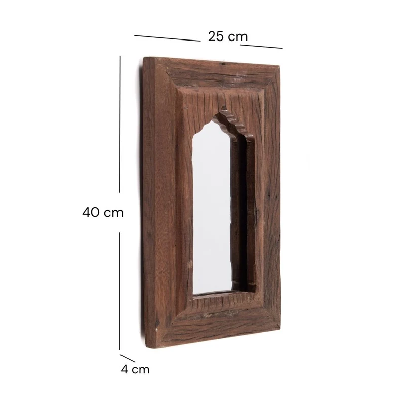WANDSPIEGEL "SARA" | Mahagoni, 40 cm | Orient Holzspiegel