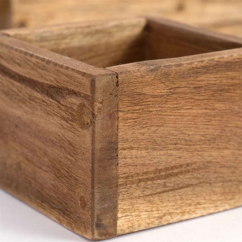 KISTEN SET "CUBO II" | Teak / Mahagoni | erweiterbares Set | Anzahl: 4-Boxen
