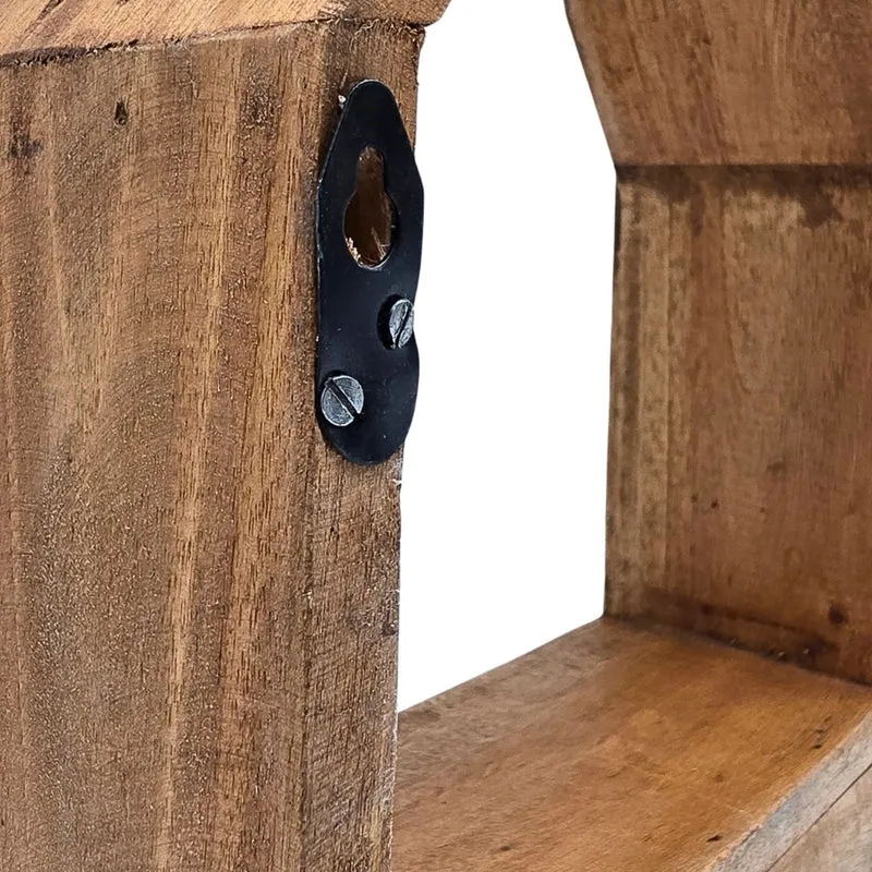 FLUR SCHLÜSSELBRETT "HOME" | 3 Haken, Massivholz | Haus Schlüsselhaken