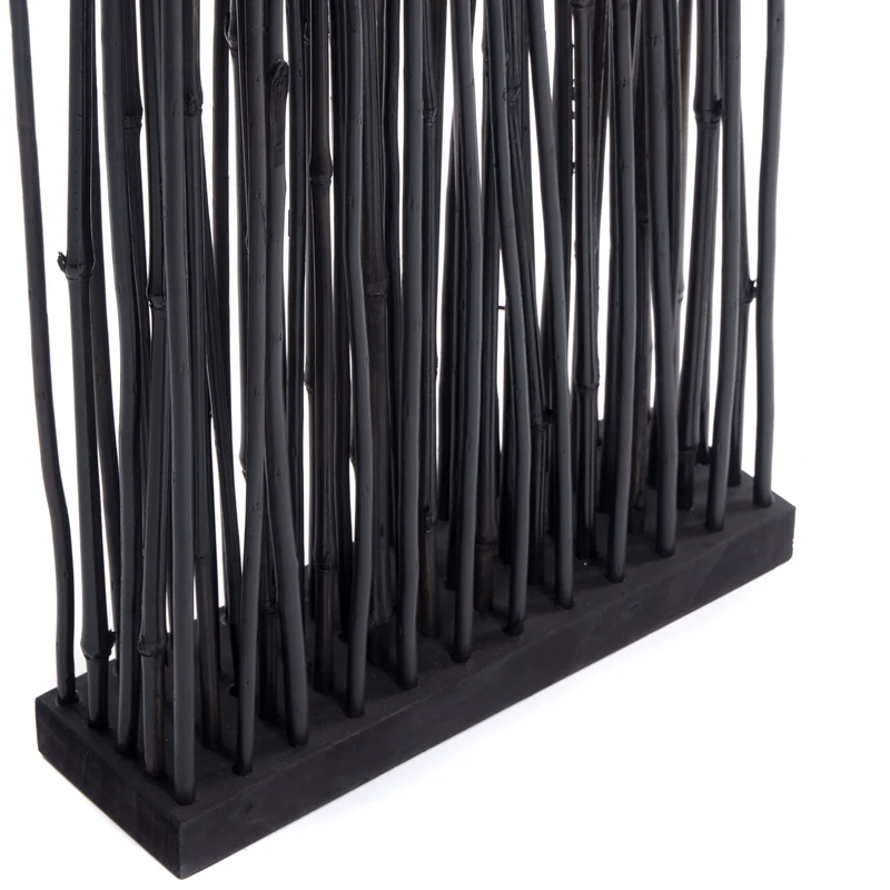 RAUMTEILER "SLIM" | Weide, 170x40cm | Paravent Zweige, Stellwand | Farbe: schwarz