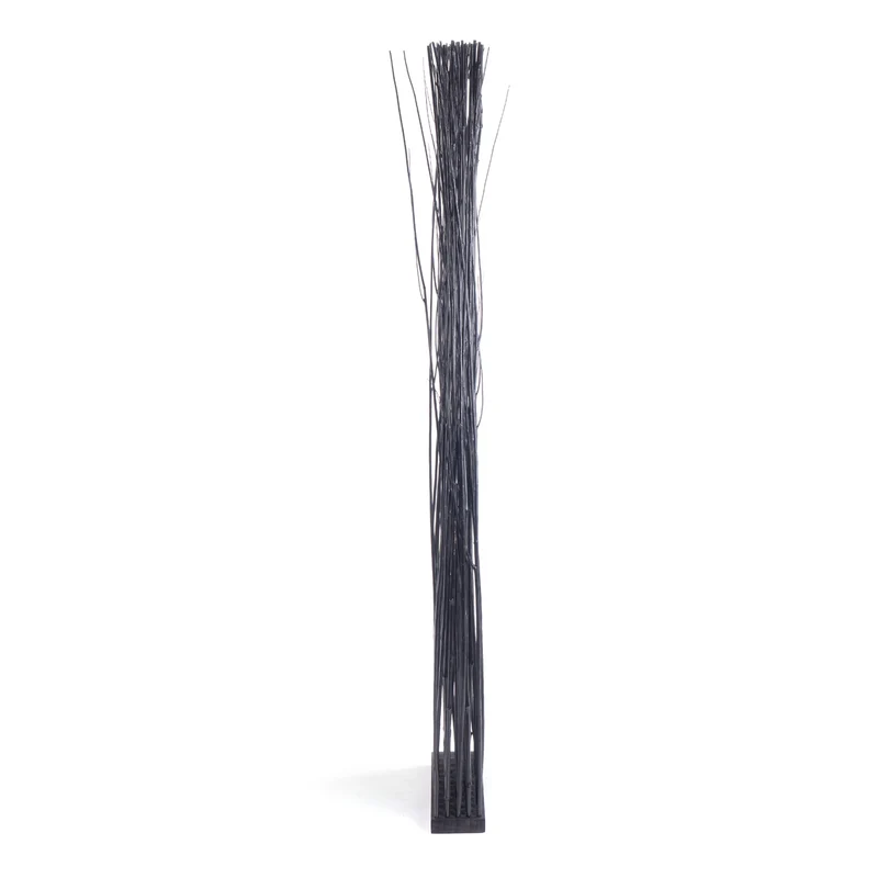 RAUMTEILER "SLIM" | Weide, 170x40cm | Paravent Zweige, Stellwand | Farbe: schwarz