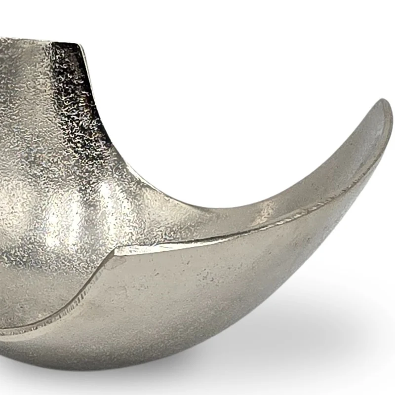 DEKO SCHALE "ONDA" | 24 cm, silber | geschwungene Obstschale