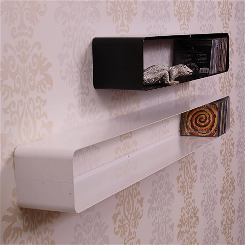 LOUNGE DESIGN CD REGAL "CUBE" | 80cm, Metall | für ca 70 CDs | Farbe: creme