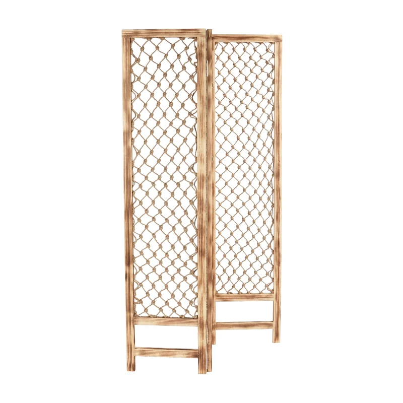 RAUMTEILER "NODI" | Holz, Geknüpftes Garn, 166cm | Paravent